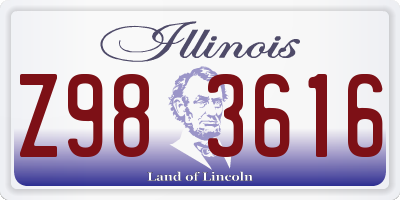 IL license plate Z983616