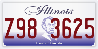IL license plate Z983625