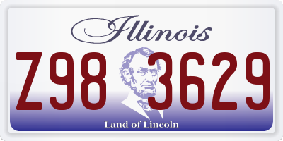 IL license plate Z983629