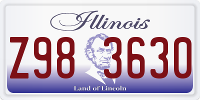 IL license plate Z983630