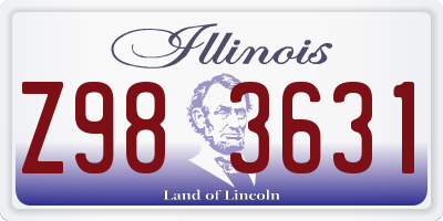 IL license plate Z983631