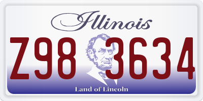 IL license plate Z983634