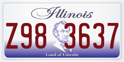 IL license plate Z983637