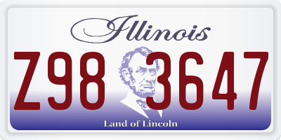 IL license plate Z983647