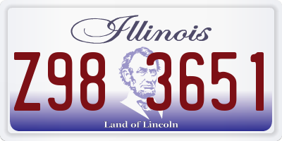 IL license plate Z983651