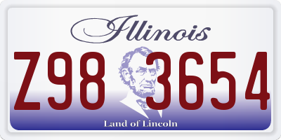 IL license plate Z983654