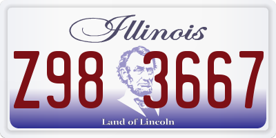 IL license plate Z983667