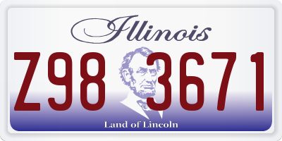 IL license plate Z983671