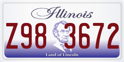 IL license plate Z983672