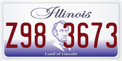 IL license plate Z983673