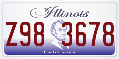 IL license plate Z983678