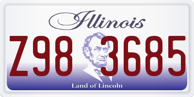 IL license plate Z983685