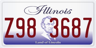 IL license plate Z983687