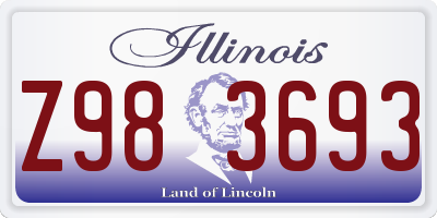 IL license plate Z983693