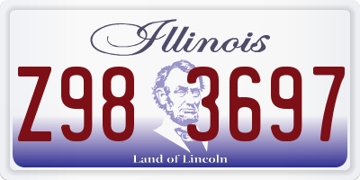 IL license plate Z983697