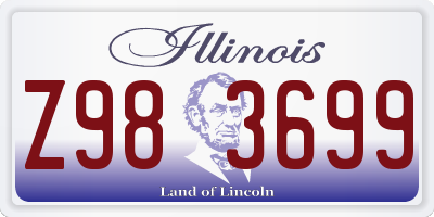 IL license plate Z983699