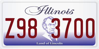 IL license plate Z983700