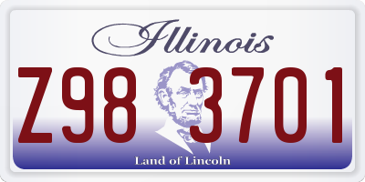 IL license plate Z983701