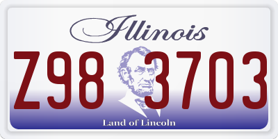 IL license plate Z983703