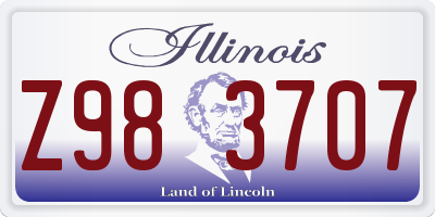 IL license plate Z983707