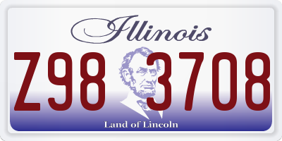 IL license plate Z983708