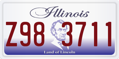IL license plate Z983711