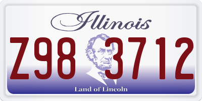 IL license plate Z983712