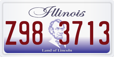 IL license plate Z983713