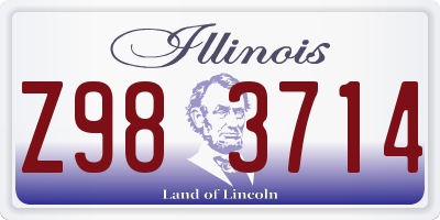 IL license plate Z983714