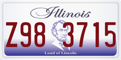 IL license plate Z983715