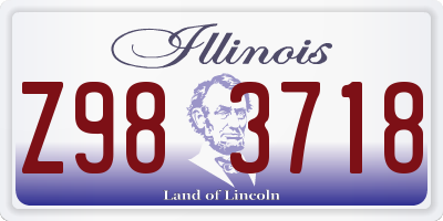 IL license plate Z983718