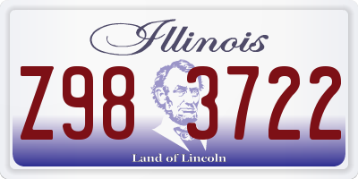 IL license plate Z983722