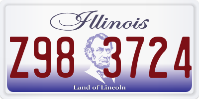 IL license plate Z983724