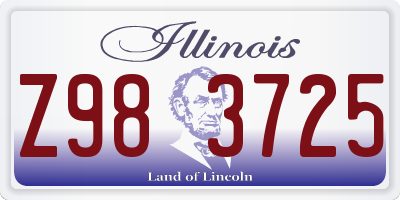 IL license plate Z983725