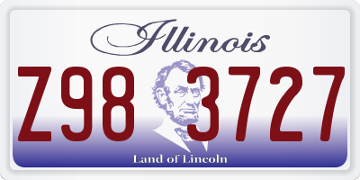 IL license plate Z983727