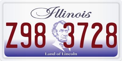 IL license plate Z983728