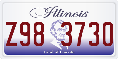 IL license plate Z983730