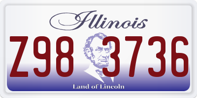 IL license plate Z983736