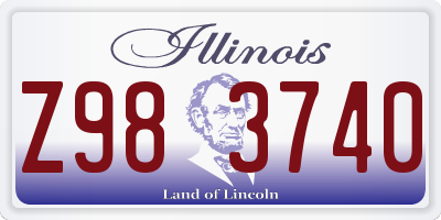 IL license plate Z983740