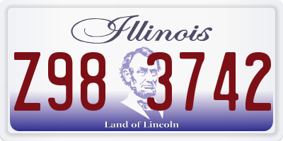 IL license plate Z983742