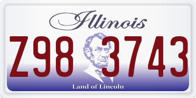 IL license plate Z983743