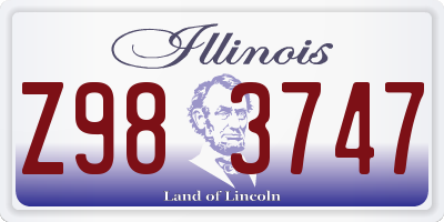 IL license plate Z983747