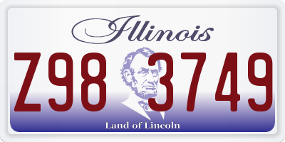 IL license plate Z983749