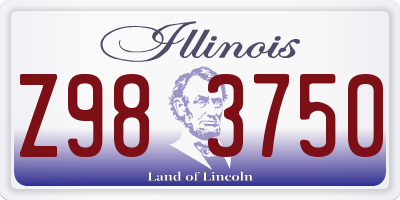 IL license plate Z983750