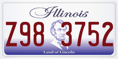 IL license plate Z983752