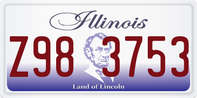 IL license plate Z983753