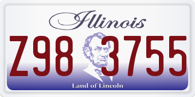 IL license plate Z983755