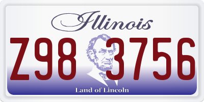 IL license plate Z983756