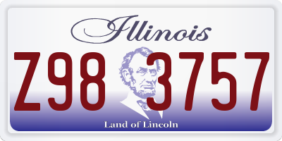 IL license plate Z983757