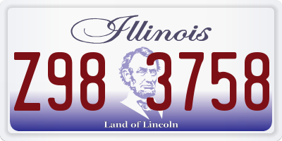 IL license plate Z983758